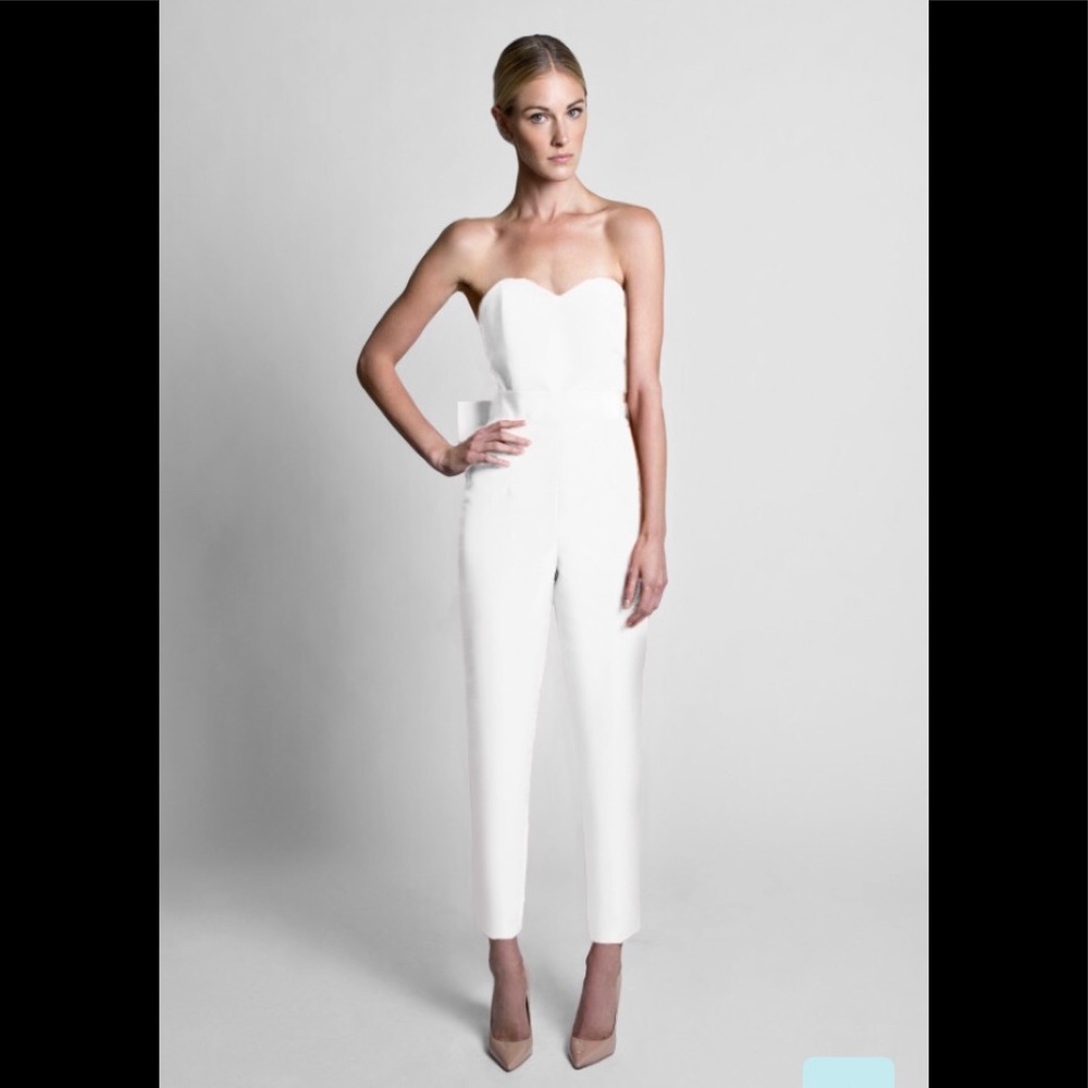 White alexia maria jumpsuit NWT